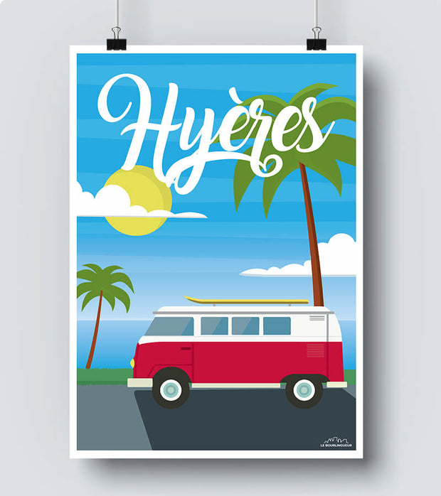 Affiche vintage Hyères
