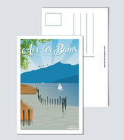 Carte Postale Aix Les Bains Lac Du Bourget 10X15 Postale