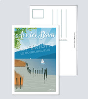 Carte Postale Aix Les Bains Lac Du Bourget 10X15 Postale
