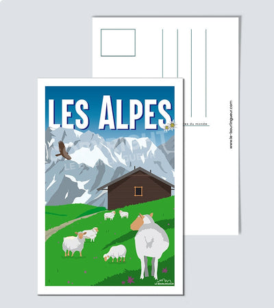 Carte postale Les Alpes