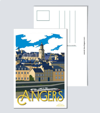 Carte postale ville d'Angers