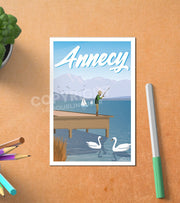 Carte Postale Lac Annecy