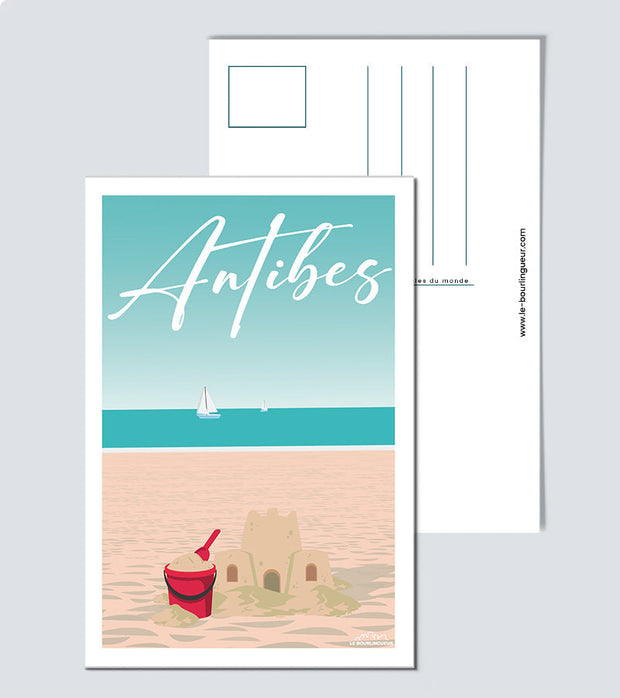 Antibes Carte Postale la plage