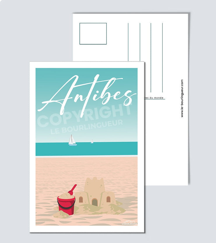 Antibes Carte Postale la plage