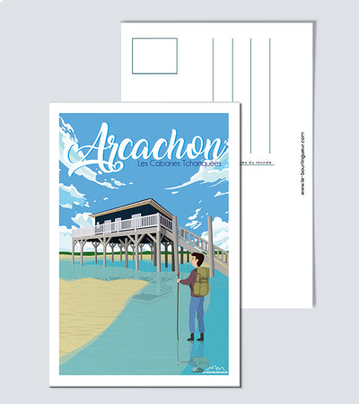 Carte Postale cabane tchanqué arcachon