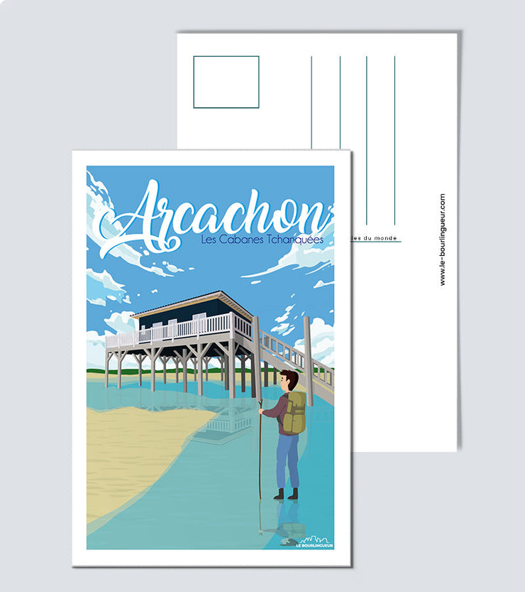Carte Postale cabane tchanqué arcachon