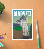 Carte Postale Vintage Biarritz Postale