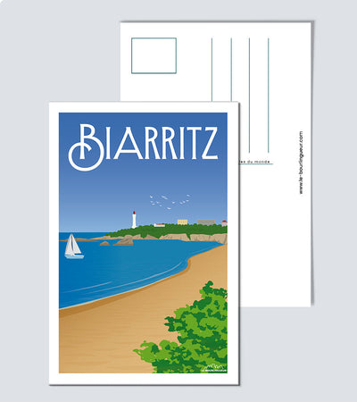 Carte Postale Biarritz la plage