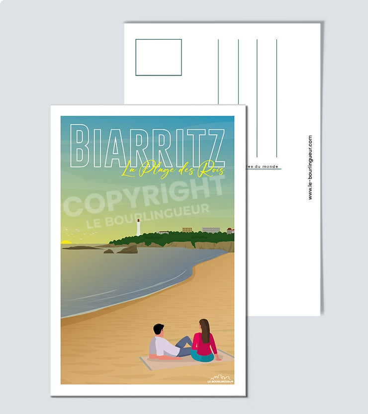 Carte Postale Biarritz plage des rois