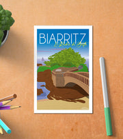 Carte Postale Biarritz Le Rocher Du Basta