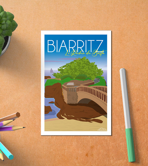 Carte Postale Biarritz Le Rocher Du Basta