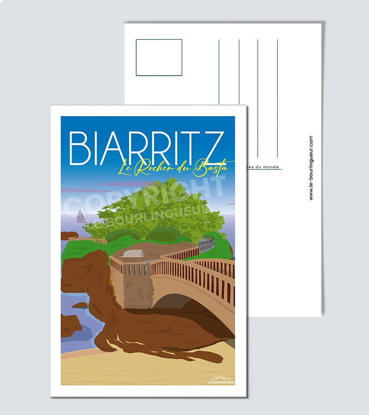 Carte Postale Biarritz le rocher du Basta