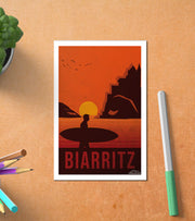 Carte Postale Surf Biarritz