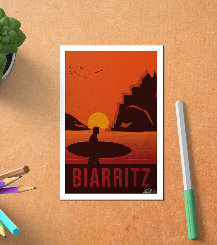 Carte Postale Surf Biarritz