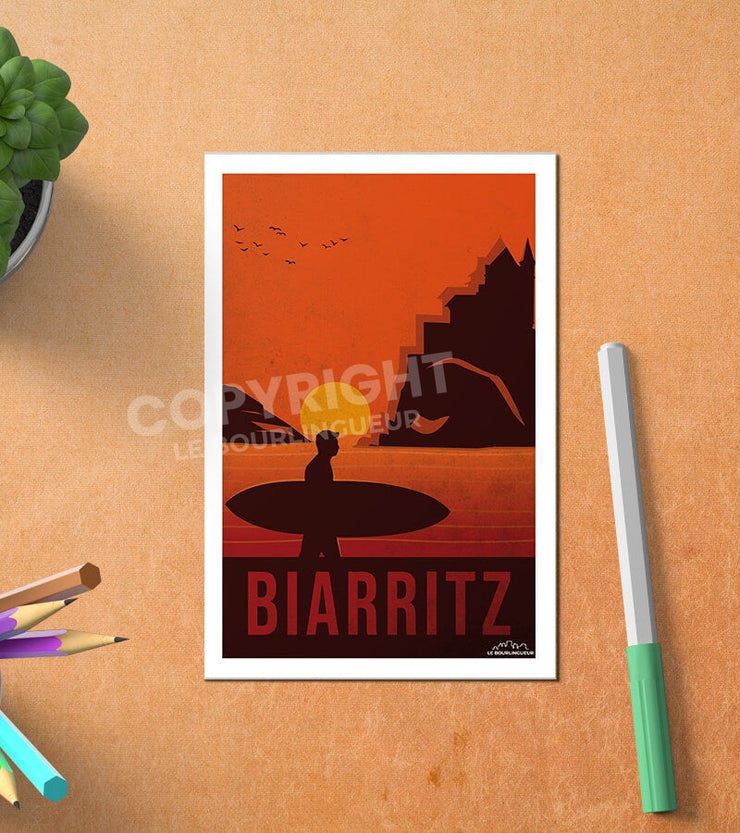 Carte Postale Surf Biarritz