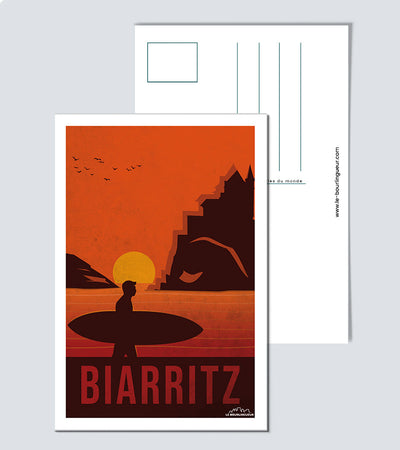 Carte Postale Surf Biarritz