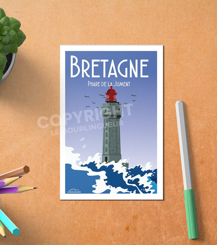 Carte Postale Bretagne Phare De La Jument Postale