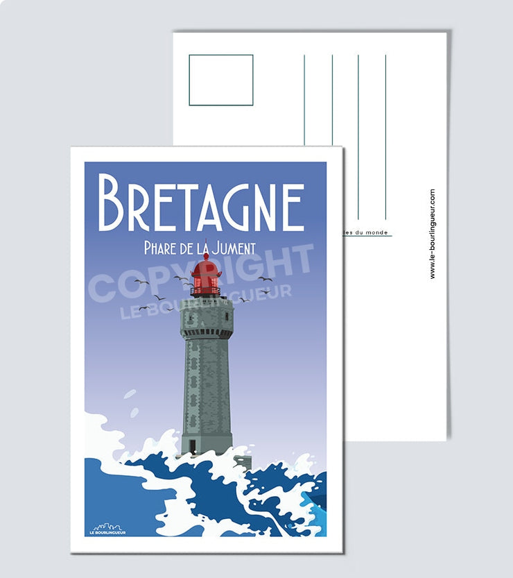Carte postale Bretagne Phare de la Jument
