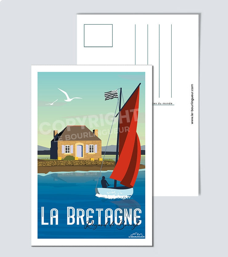 Carte Postale bord de mer Bretagne