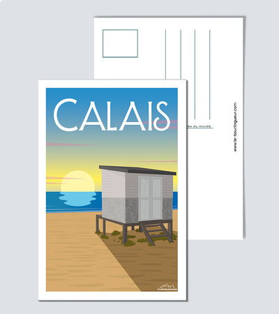 Carte Postale de la plage de calais