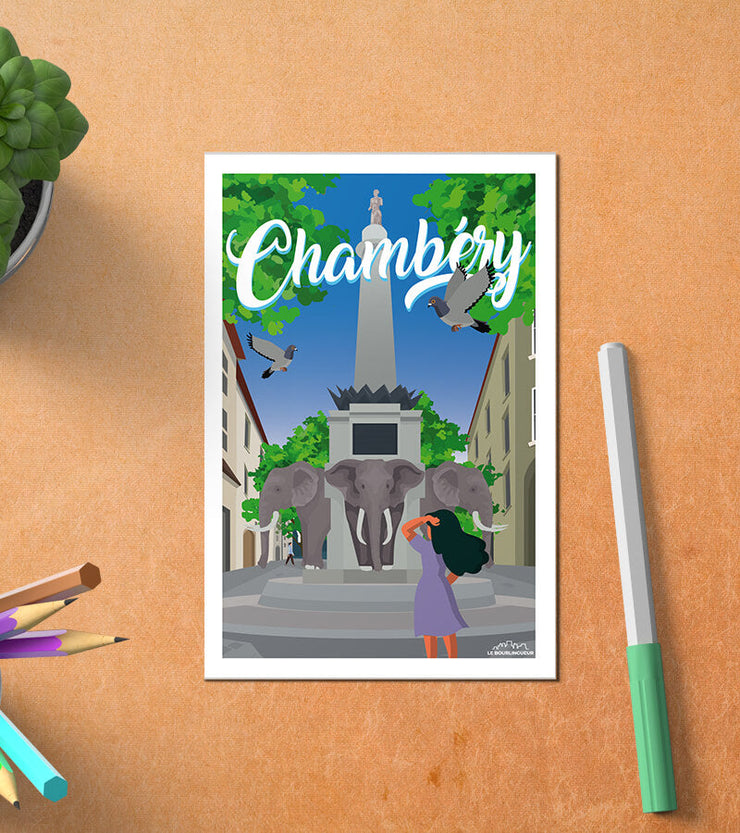 Carte Postale Les Éléphants Chambéry Postale
