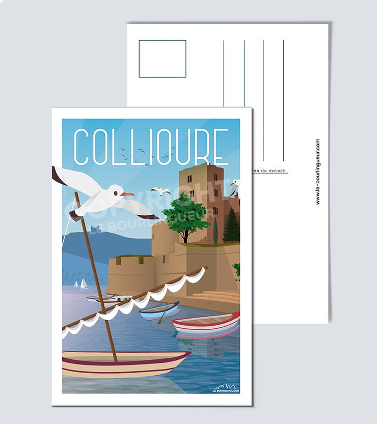 Carte Postale Collioure bord de Mer