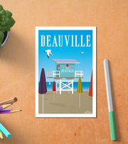 Carte Postale Vintage Deauville Postale