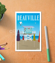 Carte Postale Vintage Deauville Postale