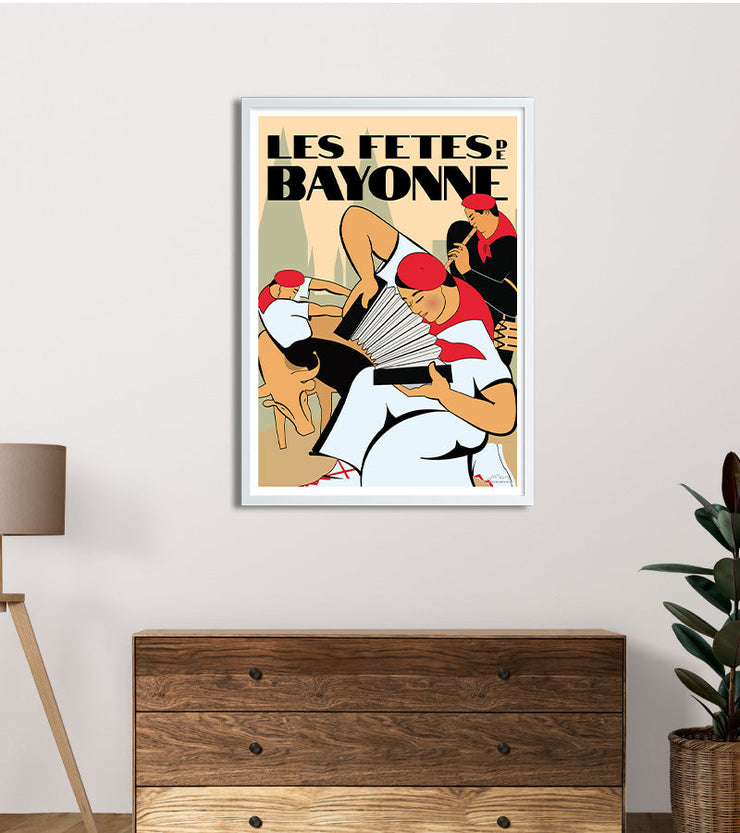 Poster vintage de bayonne