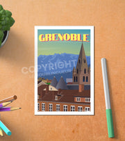 Carte Postale Grenoble Vintage