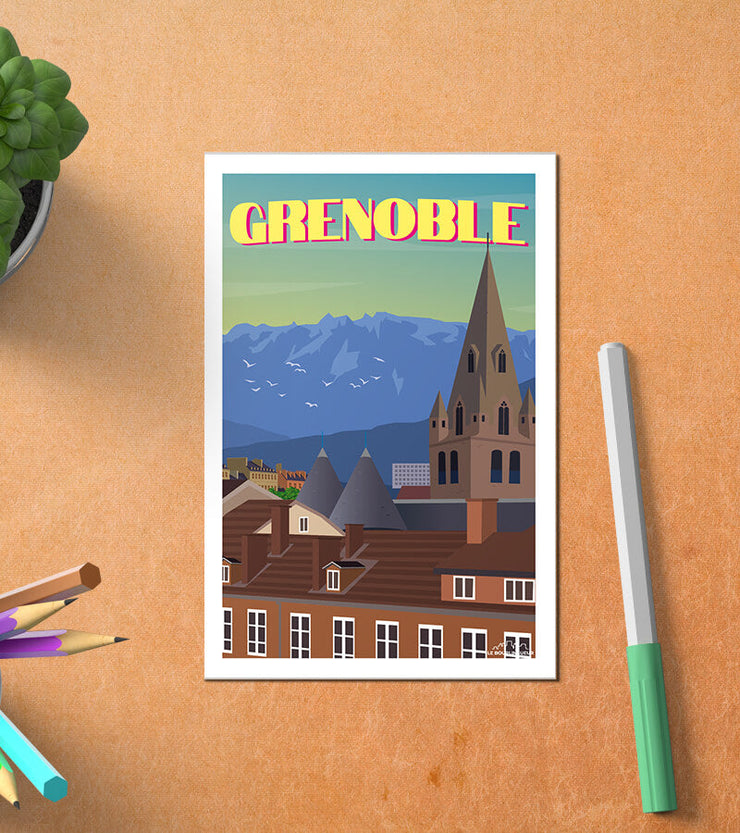 Carte Postale Grenoble Vintage