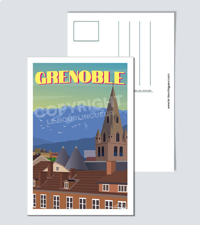 Carte Postale Grenoble vintage