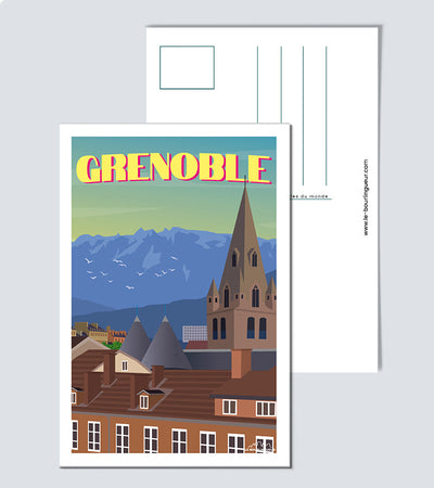 Carte Postale Grenoble vintage