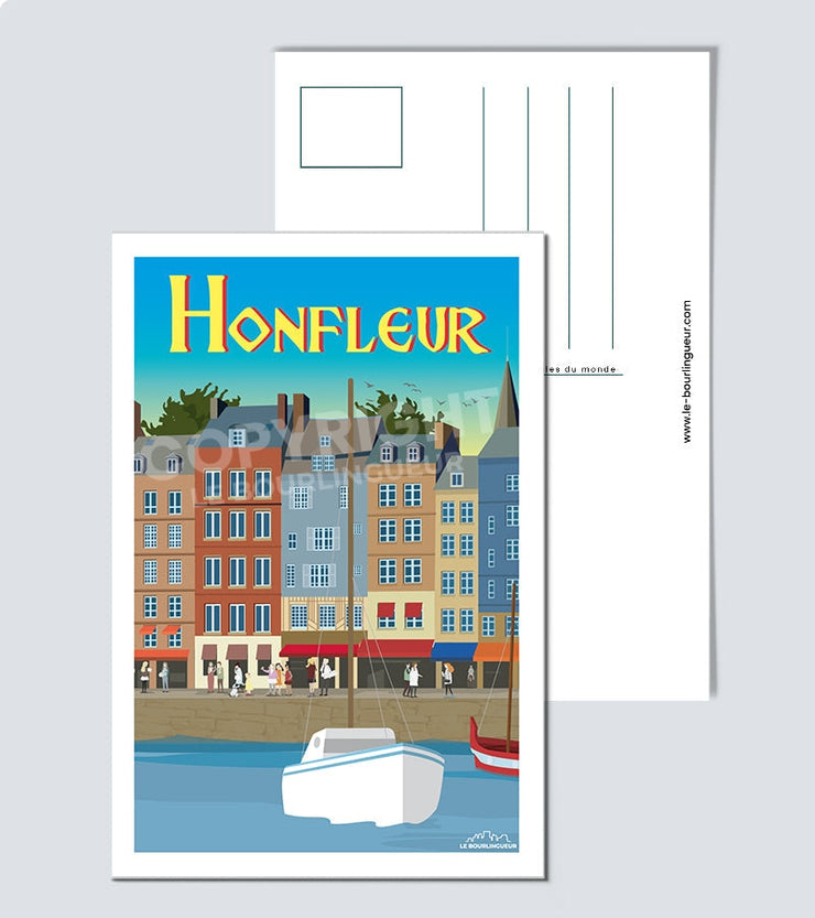 Carte Postale print de Honfleur ville