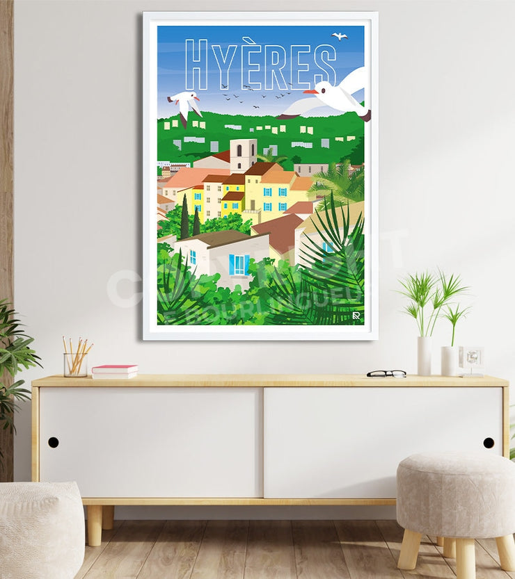 Poster vintage de hyere