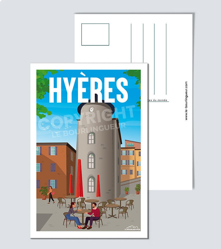 Carte Postale Hyeres vintage