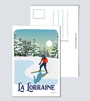 Carte Postale la Lorraine en ski