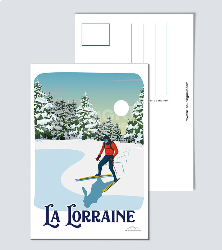 Carte Postale la Lorraine en ski