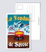 Carte Postale la fondue de savoie