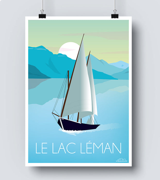 Affiche du lac leman
