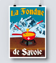 Affiche la fondue de savoie