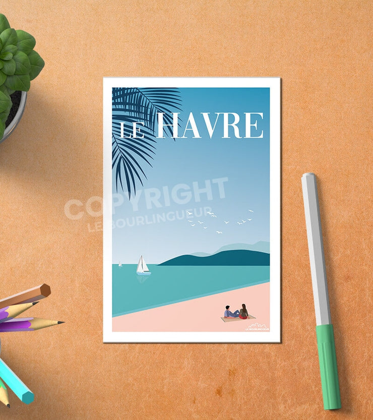 Carte Postale Le Havre Plage