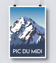 Affiche du pic du midi les pyrénées