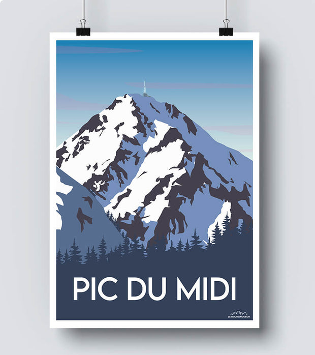 Affiche du pic du midi les pyrénées