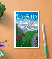 Carte Postale Les Alpes Postale
