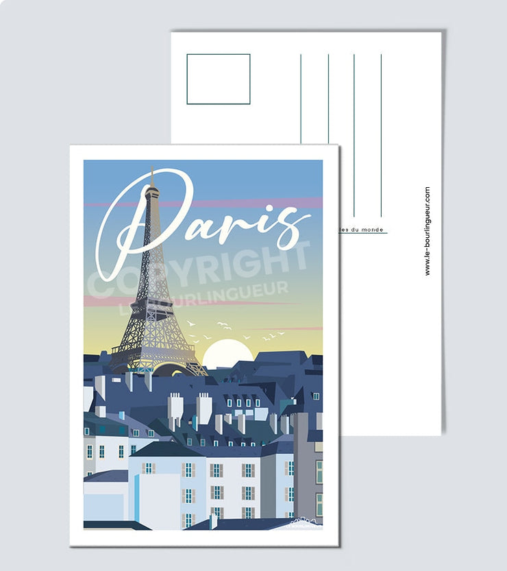 Carte Postale Paris les toits