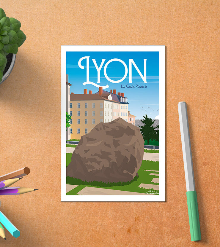 Carte Postale Lyon La Croix Rousse