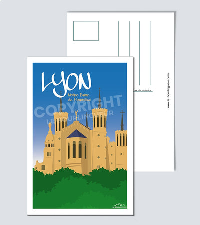 Carte Postale Lyon la Basilique notre Dame de Fourvière