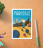 Carte Postale Marseille Pétanque