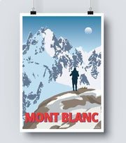 Affiche du pic du midi chamonix mont blanc